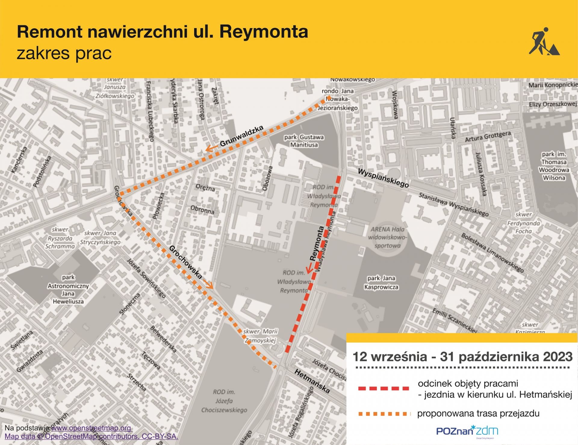 Remont ulicy Reymonta w Poznaniu. Będzie jednak mocno się różnić