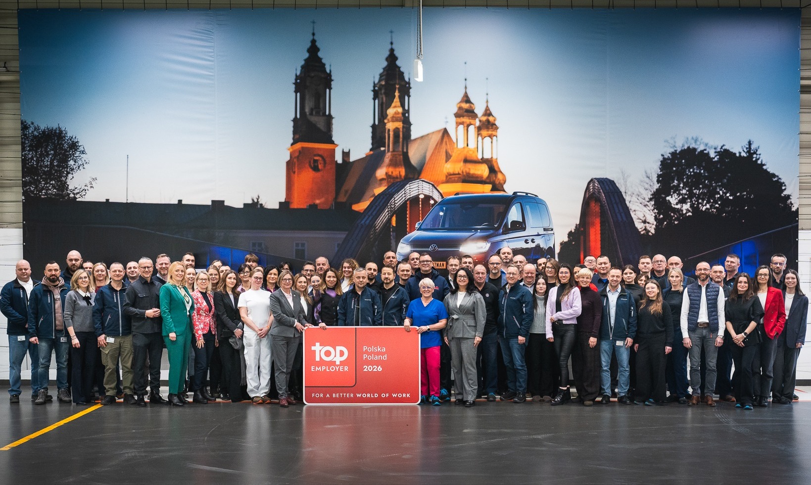 Inwestycje w zdrowie i realna troska o pracowników. Volkswagen Poznań z tytułem Top Employer 2026